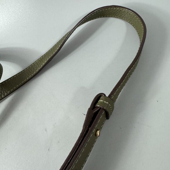 Green Leather Gold-tone Hardware Adjustable Strap - Picture 5 of 9